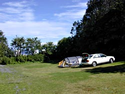 Zeltplatz auf der Vogelinsel Runde